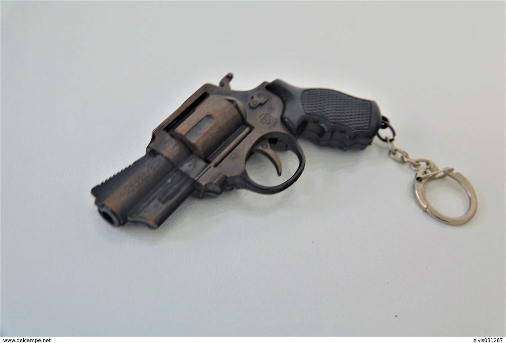 Vintage TOY GUN : SUPER COLT COBRA D&E 358 Revolver - L=9cm - Keychain 19**s - Keywords : Cap - Cork - Pistol - Decotatieve Wapens