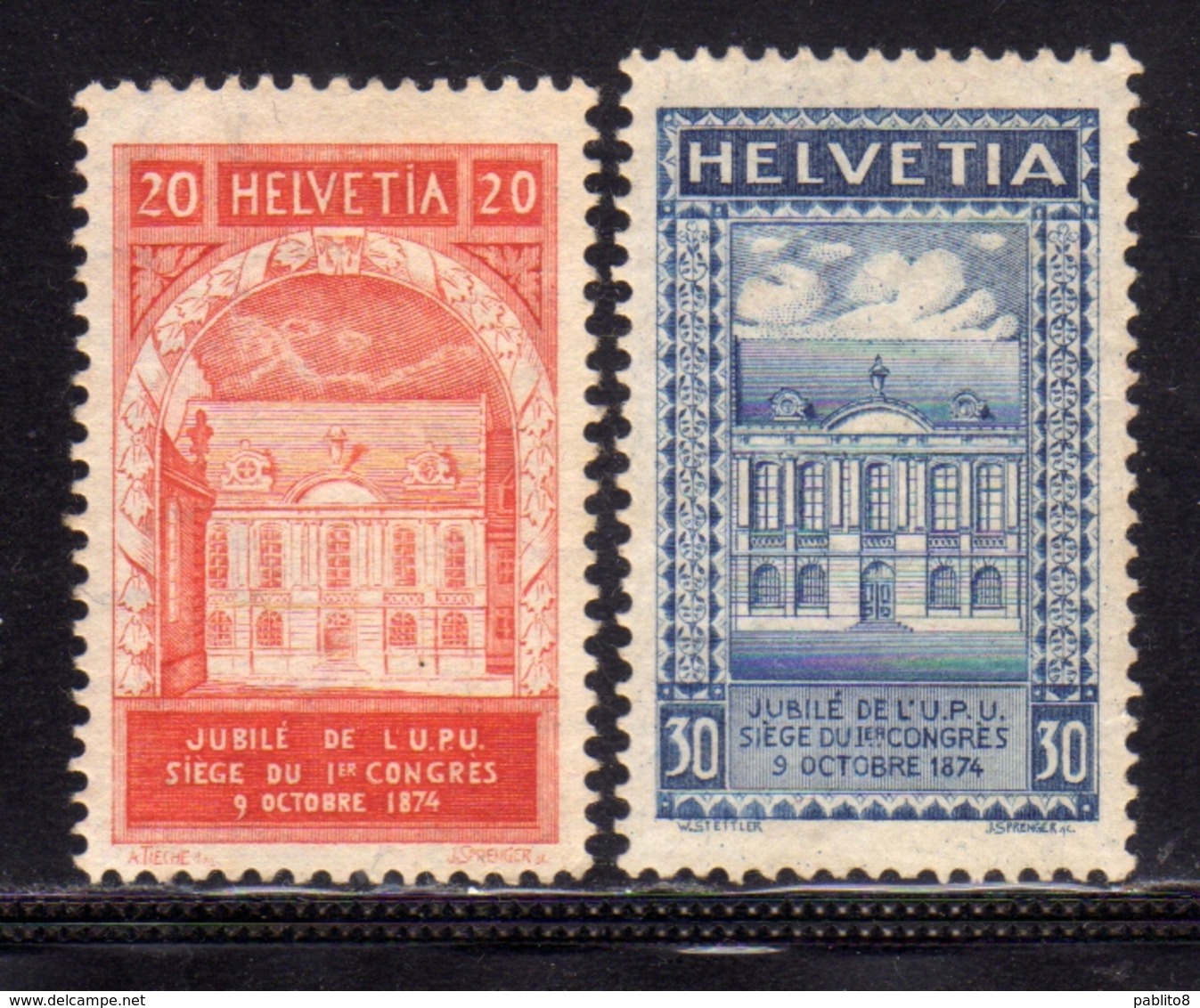 SWITZERLAND SUISSE SCHWEIZ SVIZZERA 1924 UPU COMPLETE SET SERIE COMPLETA MLH - Nuovi