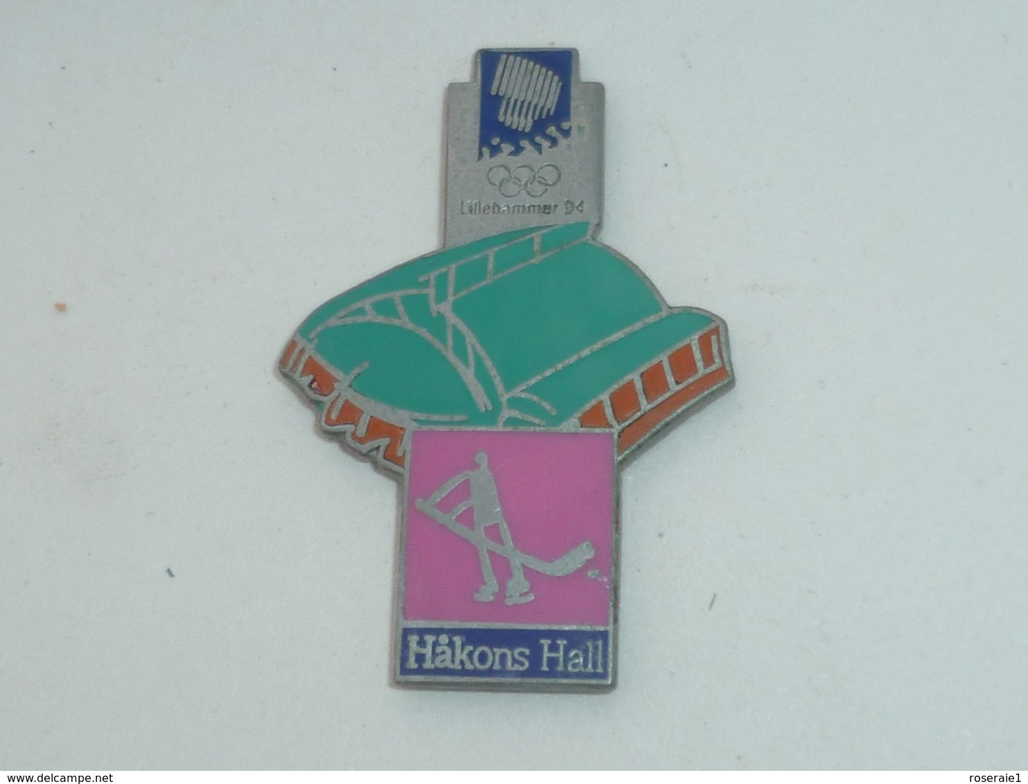 Pin's J.O. LILLEHAMMER 94, HOCKEY SUR GLACE, HAKONS HALL - Olympic Games