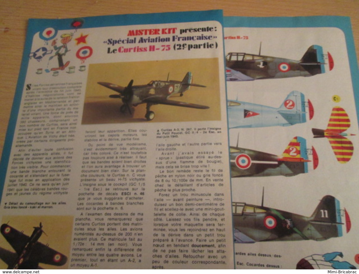 SPI2019 Issu De SPIROU 1975/76 / MISTER KIT Présente : DOUBLE PAGE A4 / CURTISS H-75 FRANCAIS Part II - Frankrijk