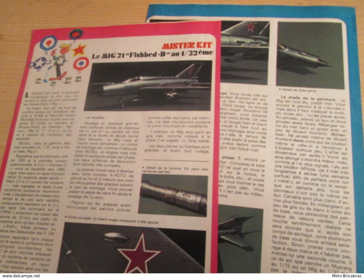 SPI2019 Issu De SPIROU 1975/76 / MISTER KIT Présente : DOUBLE PAGE A4 / MIG 21 FISHBED D AU 1/32e - France