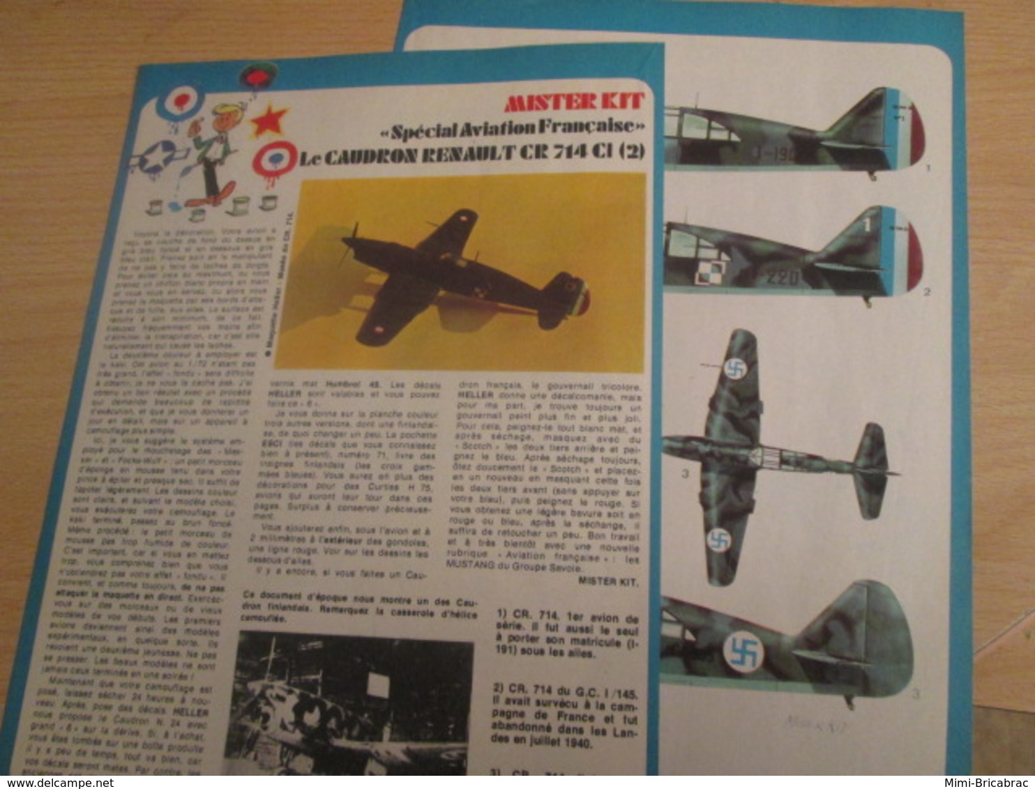 SPI2019 Issu De SPIROU 1975/76 / MISTER KIT Présente : DOUBLE PAGE A4 / LE CAUDRON-RENAULT CR714 - France