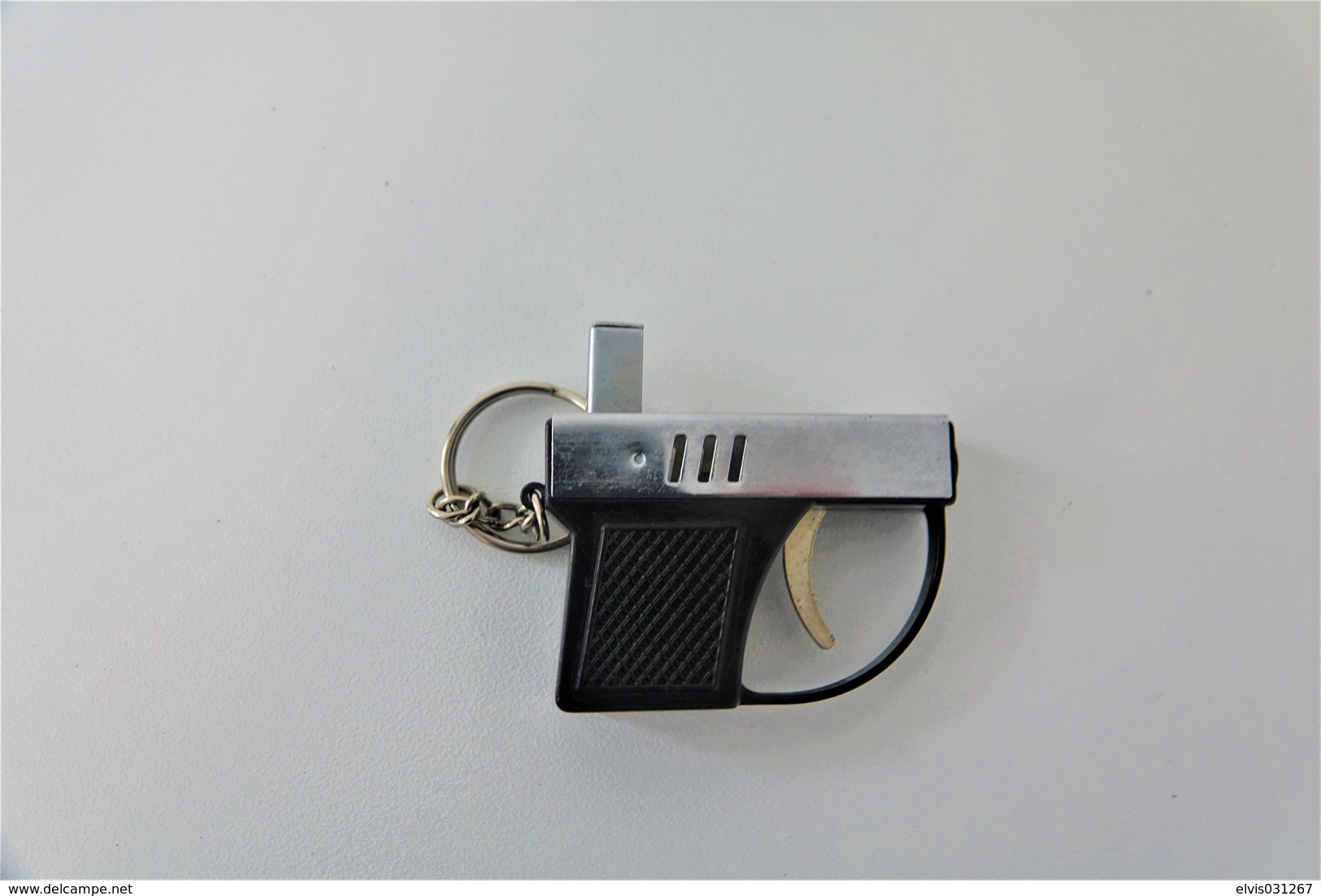 Vintage COLLECTABLE LIGHTER : Toy Pistol Gun - 19**'s - Briquet - Keychain - Porte-cles - Armes Neutralisées