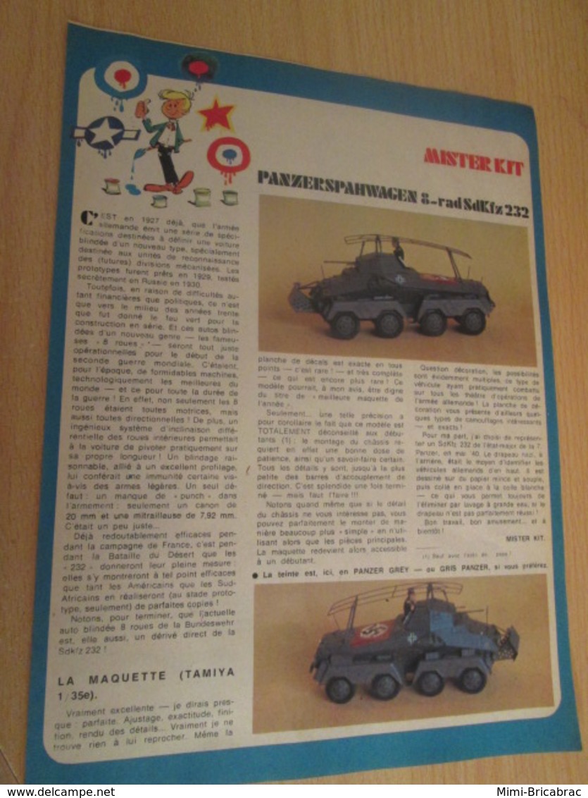 SPI2019 Issu De SPIROU 1975/76 / MISTER KIT Présente : PAGE A4 / BLINDE SDKFZ 232 RAD - France