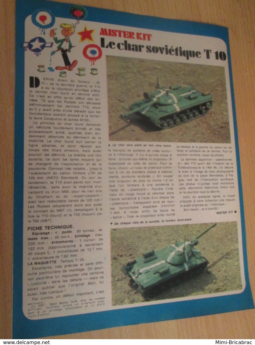 SPI2019 Issu De SPIROU 1975/76 / MISTER KIT Présente : PAGE A4 / LE CHAR SOVIETIQUE T10 - Francia