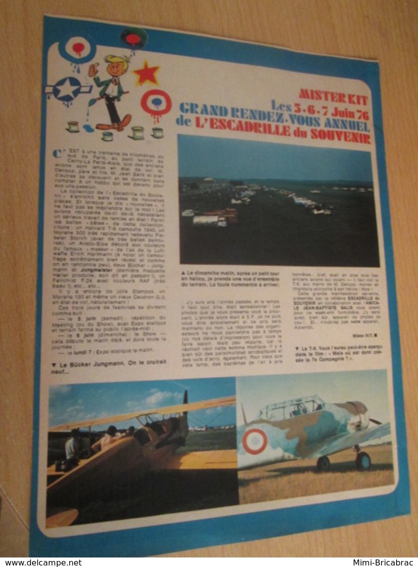 SPI2019 Issu De SPIROU 1975/76 / MISTER KIT Présente : PAGE A4 / ESCADRILLE DU SOUVENIR 1976 - France