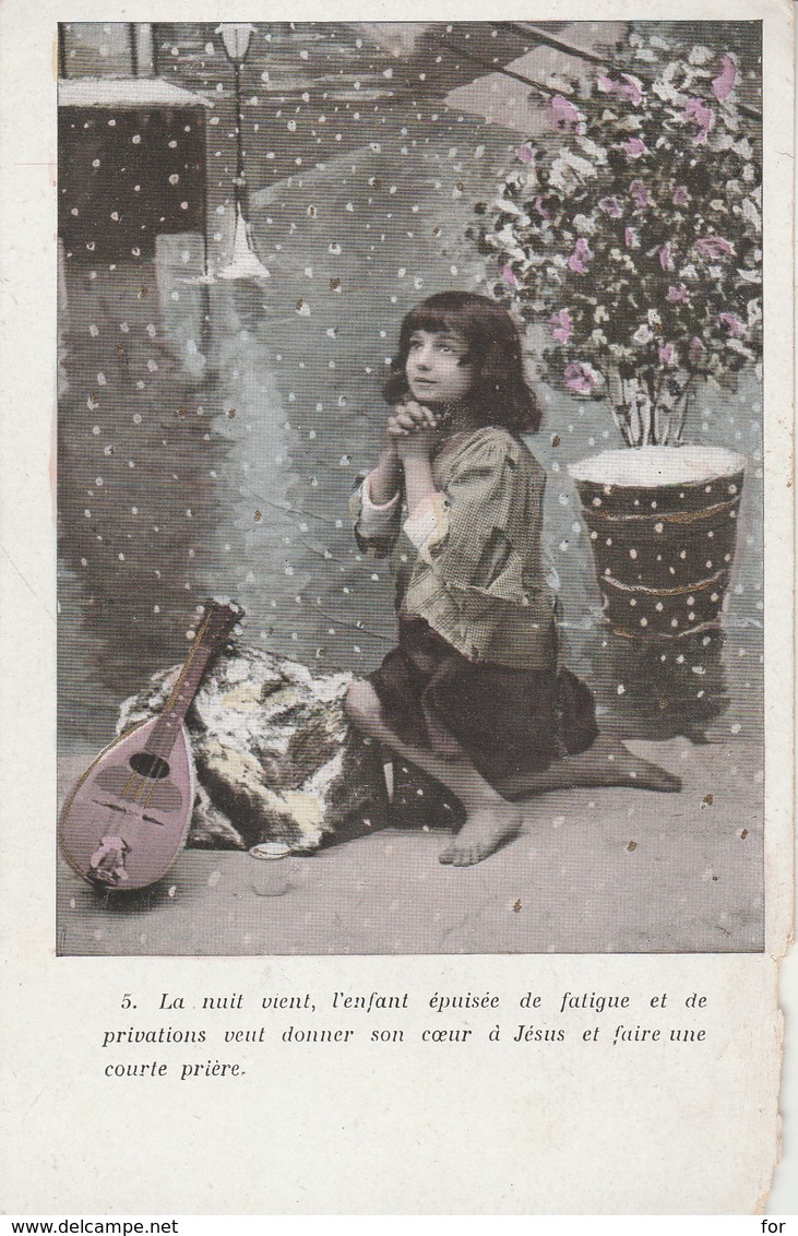 Enfant Avec Mandoline Sous La Neige : La Mendiante Du Panthéon N° 5 - ( Colorisée ) - Un Manque Bas Droit - - Collections, Lots & Séries