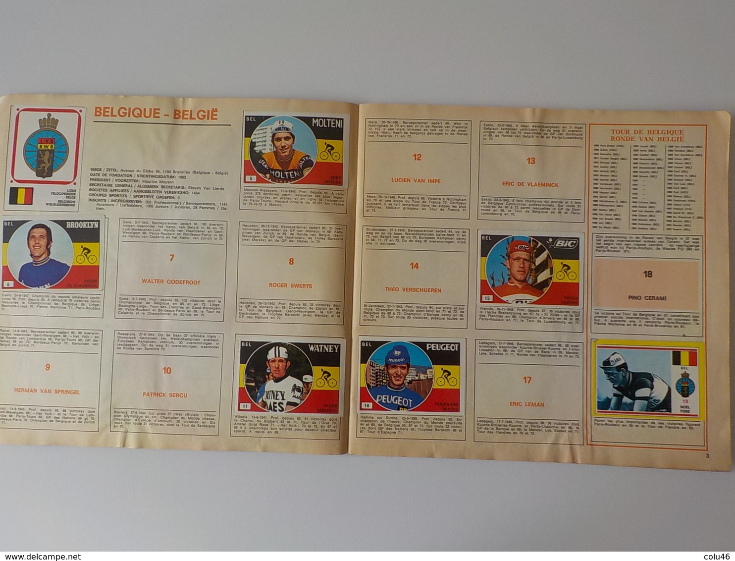 1973 Cyclisme Album Panini Sprint 73 Eddy Merckx Radfahren Wielrijder Chromos - Cyclisme