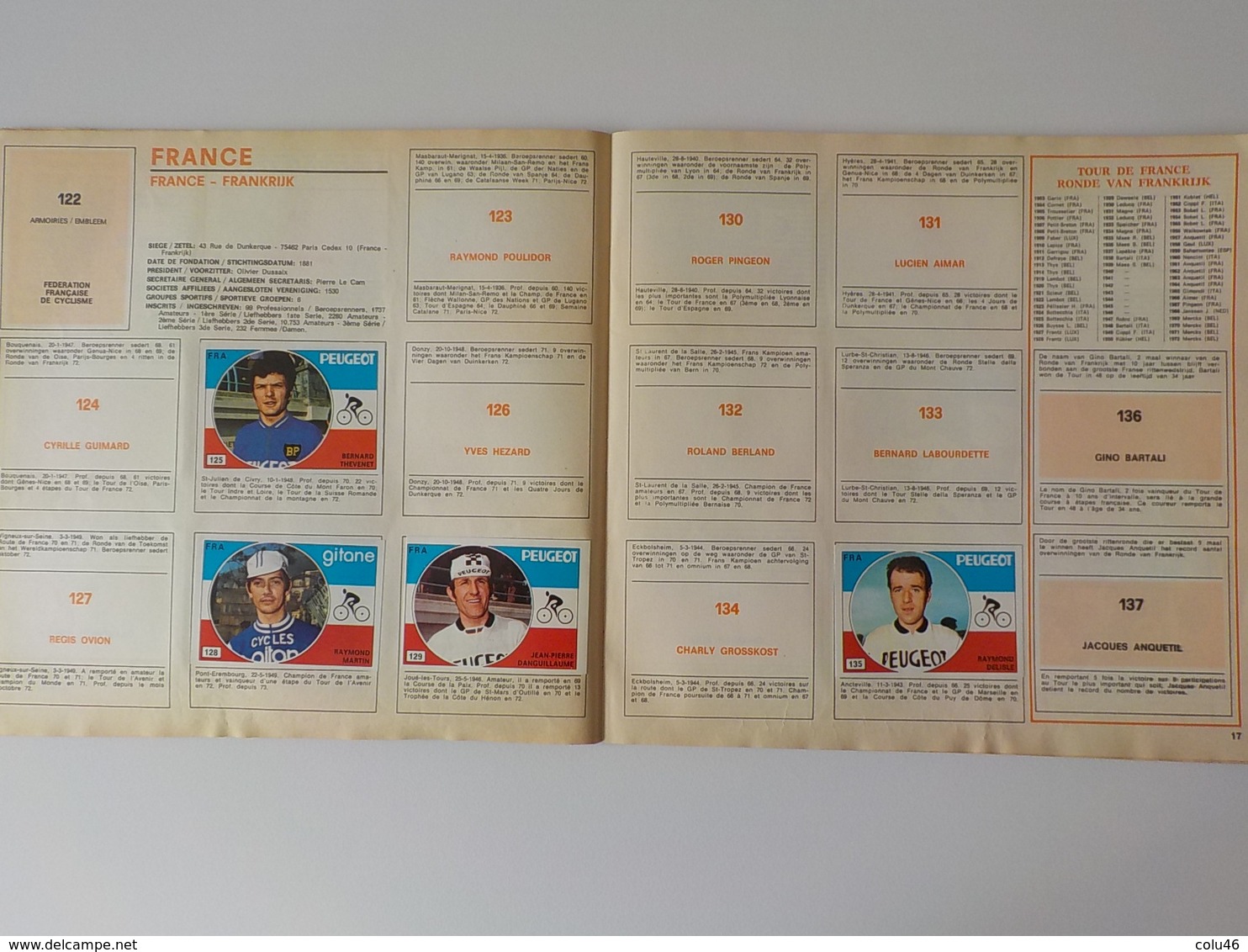 1973 cyclisme album Panini Sprint 73 Eddy Merckx radfahren wielrijder chromos