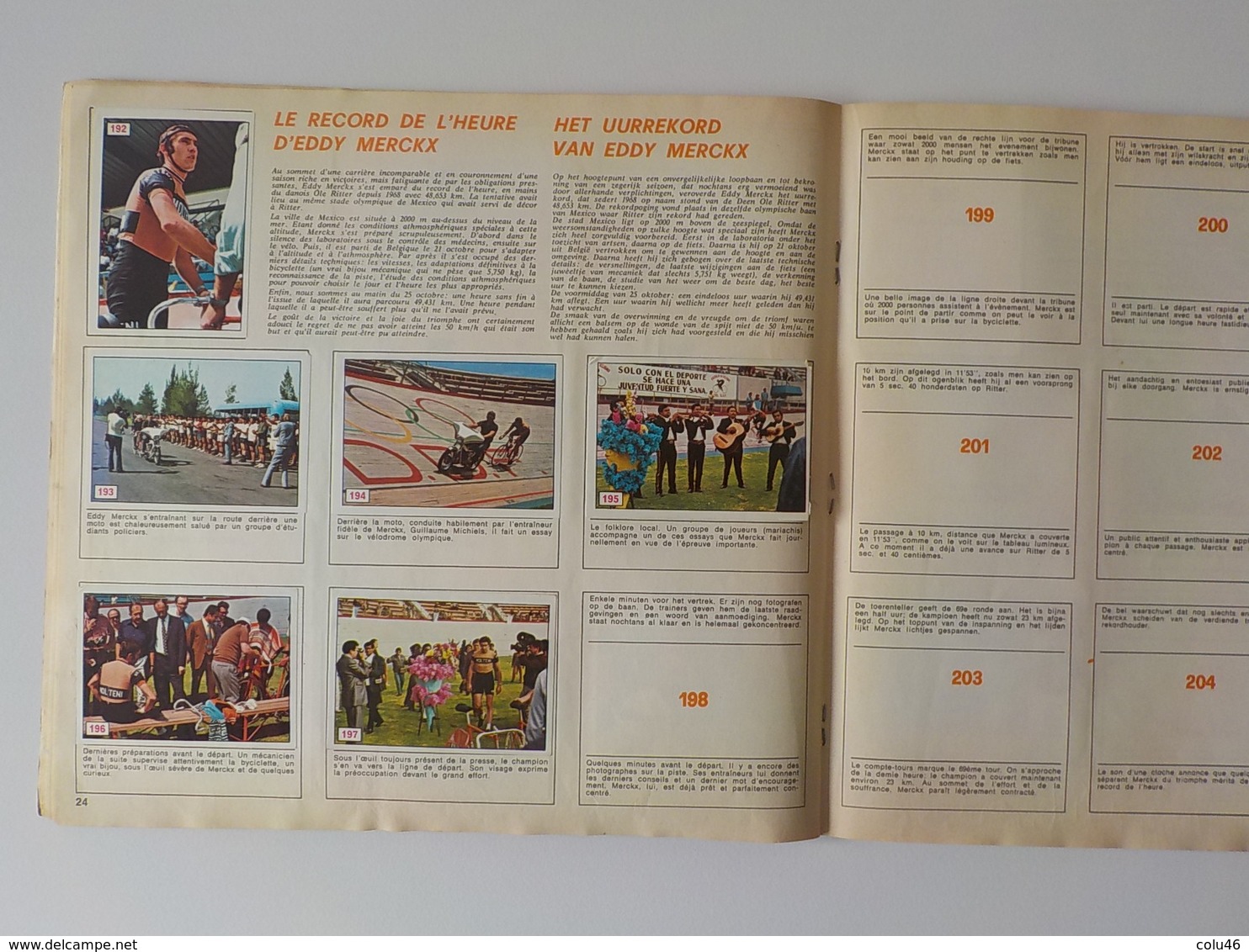 1973 cyclisme album Panini Sprint 73 Eddy Merckx radfahren wielrijder chromos