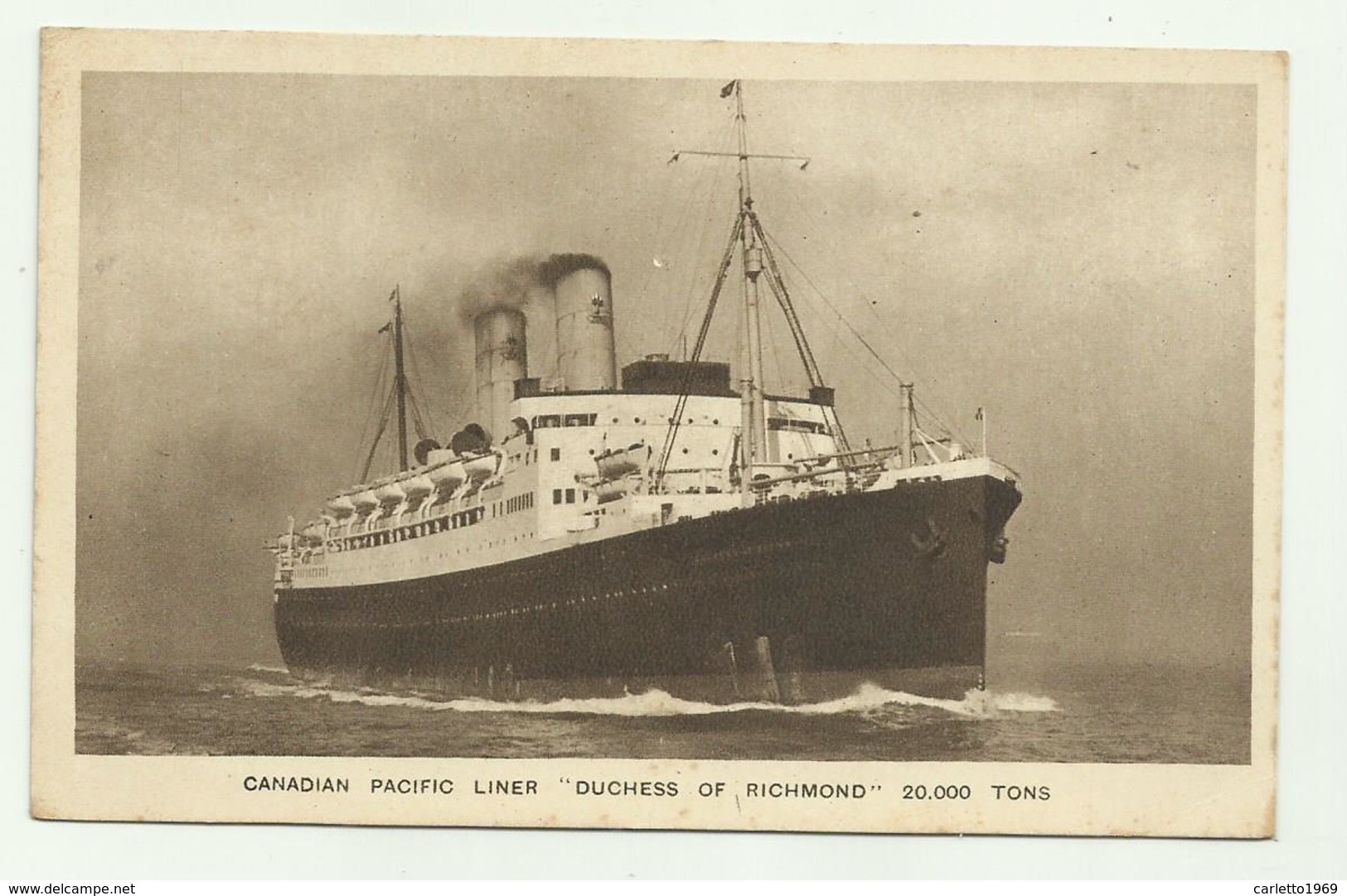 CANADIAN PACIFIC LINE " DUCHESS OF RICHMOND  "- NV FP - Steamers