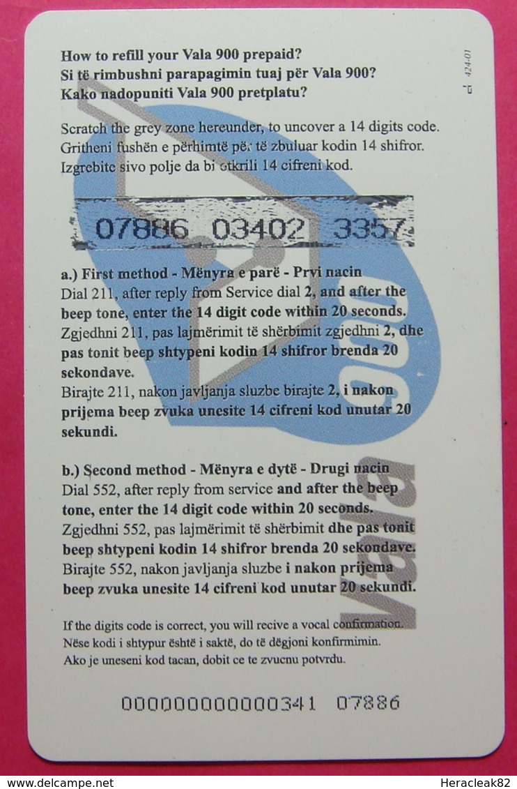 Kosovo Prepaid Phonecard, 10 Euro. Operator VALA, *Big Egg & 2 Girls*, Serial # 07...... Small Numbers - Kosovo