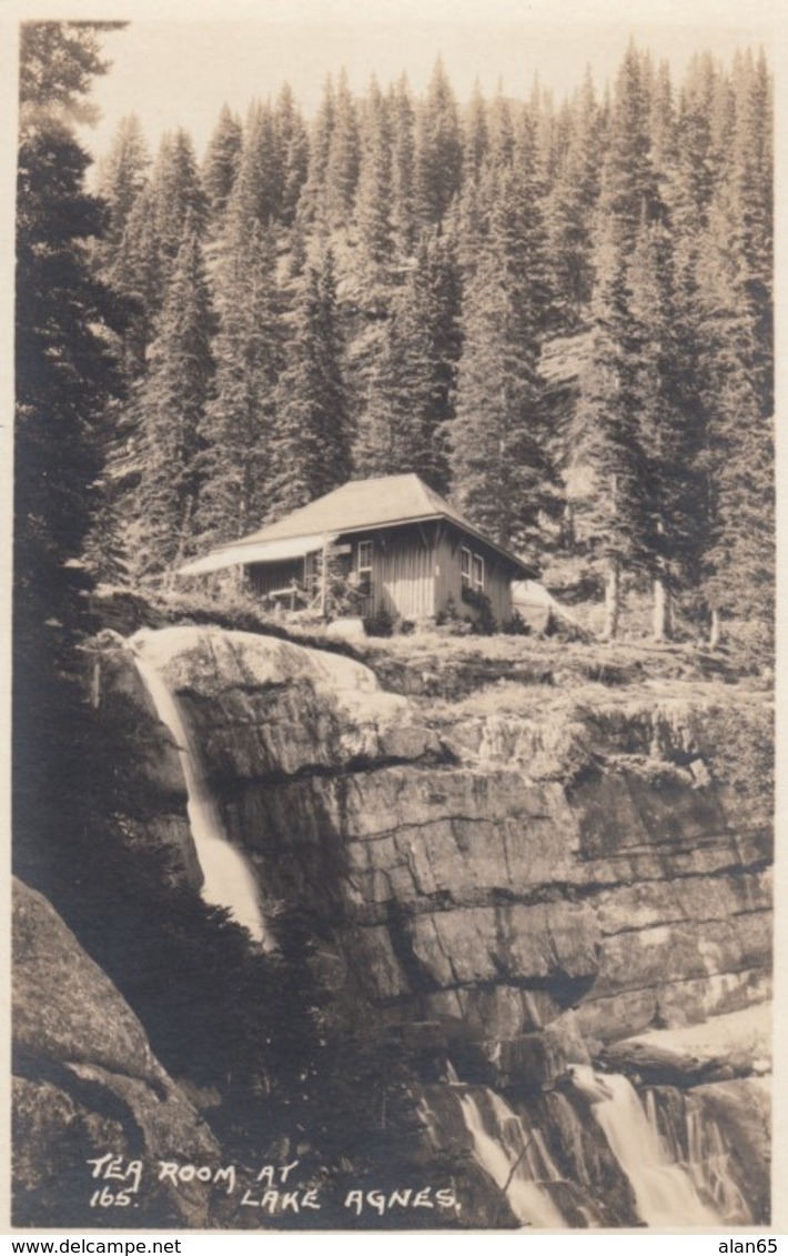 Lake Agnes Alberta Canada, Near Lake Louise, Tea Room, C1910s Vintage Real Photo Postcard - Lac Louise