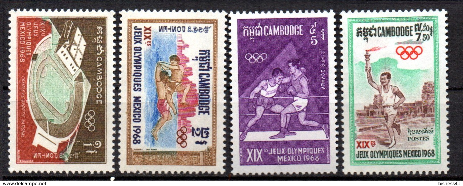 Col15  Cambodge 1968: N° 208 à 212 Sauf 210 Neuf X MH , Cote : 4.70 Euro - Camboya