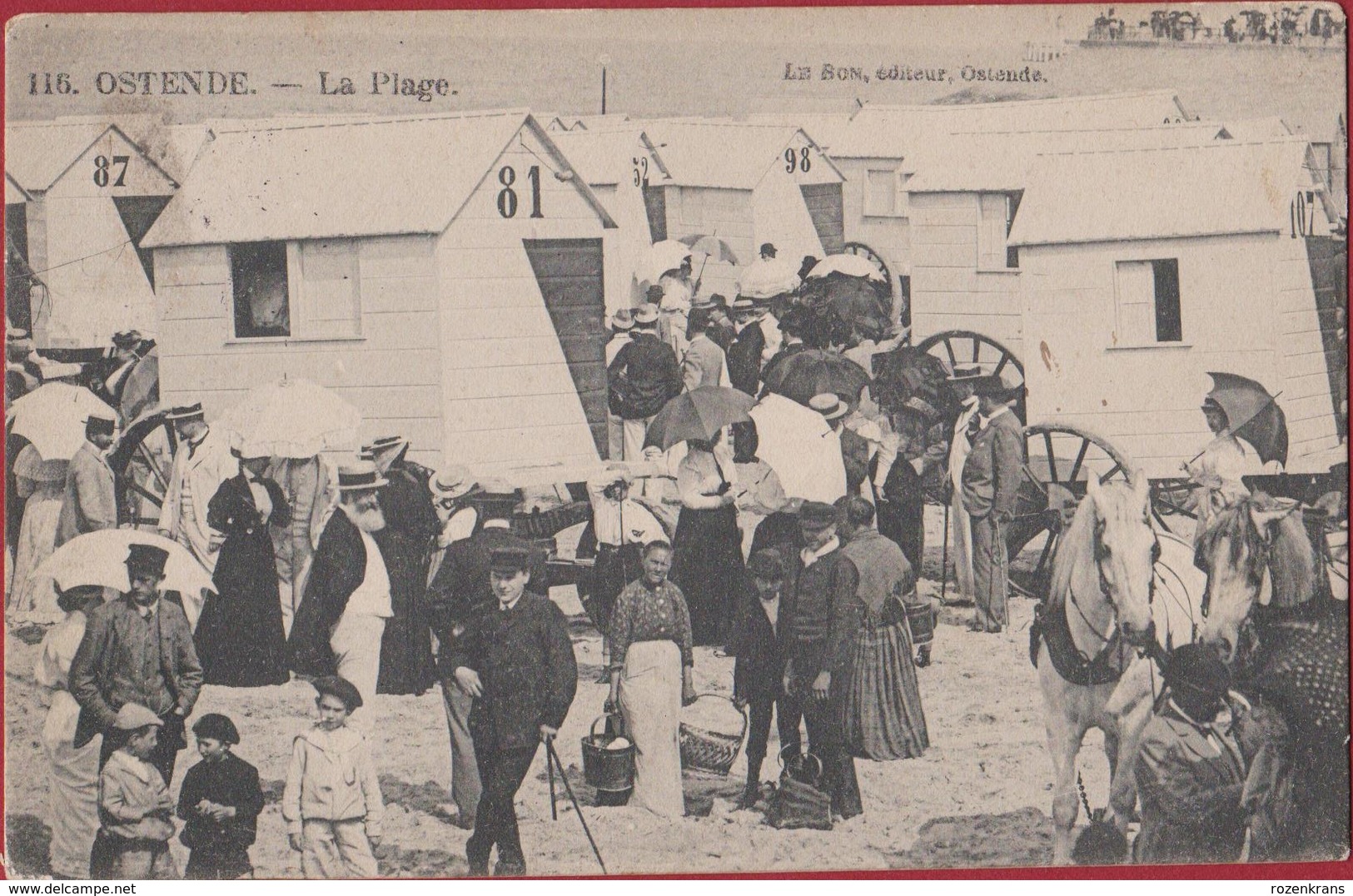 Oostende Ostende La Plage Standkabines 1909 - Oostende