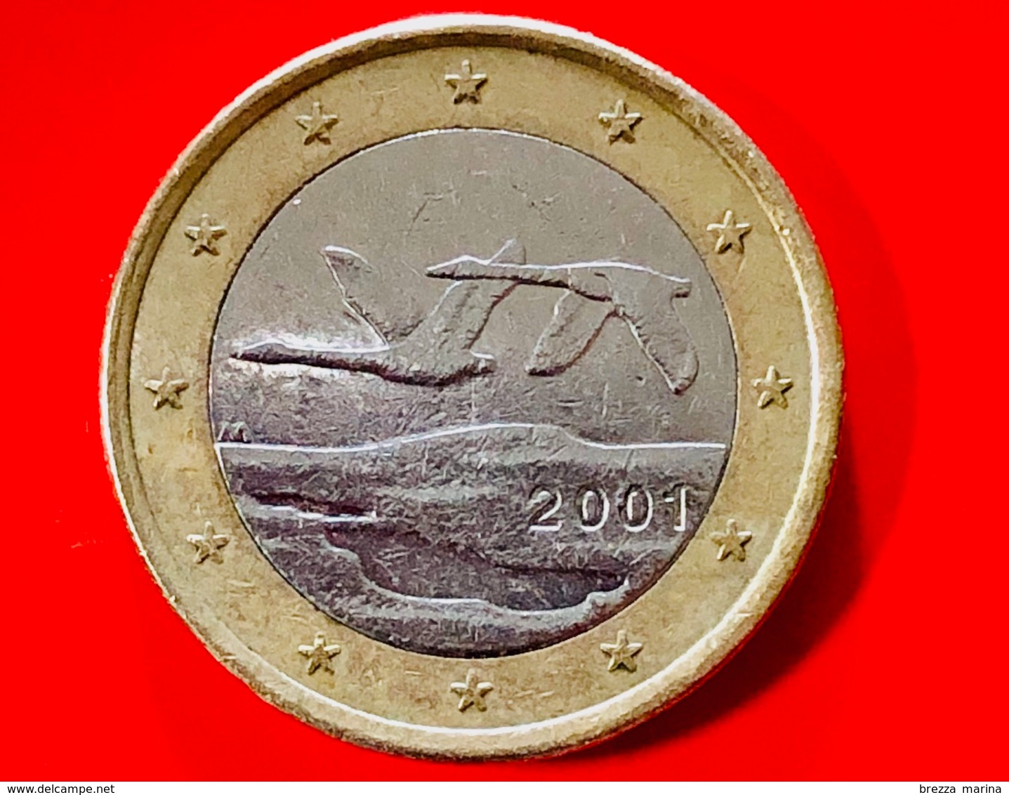 FINLANDIA - 2001 - Moneta - Due Cigni In Volo - Euro - 1.00 - Finlandia