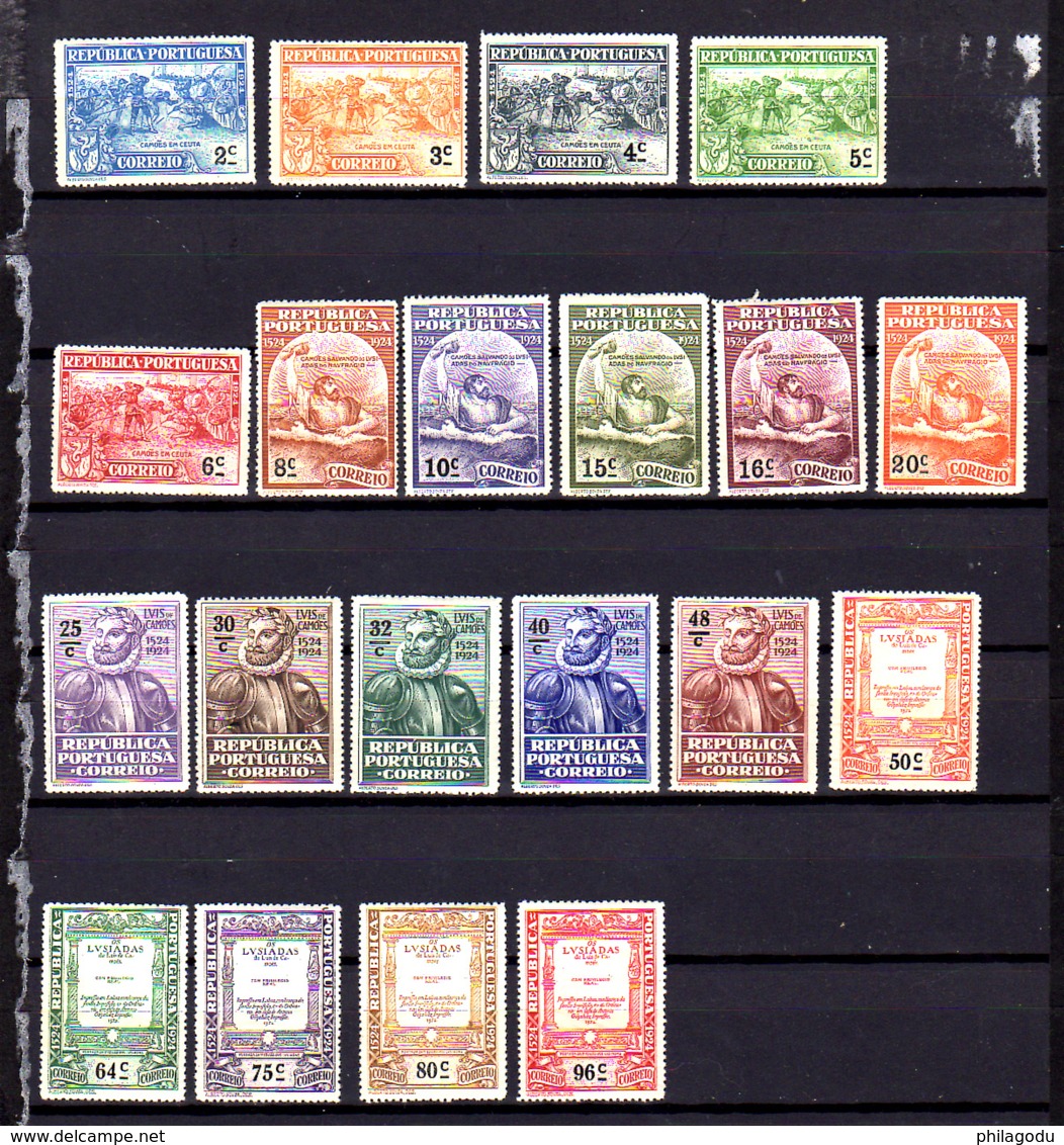 Portugal 1924, 400° Du Poète Luiz De Camoens, 299 / 329*, Cote 65 €, - Neufs