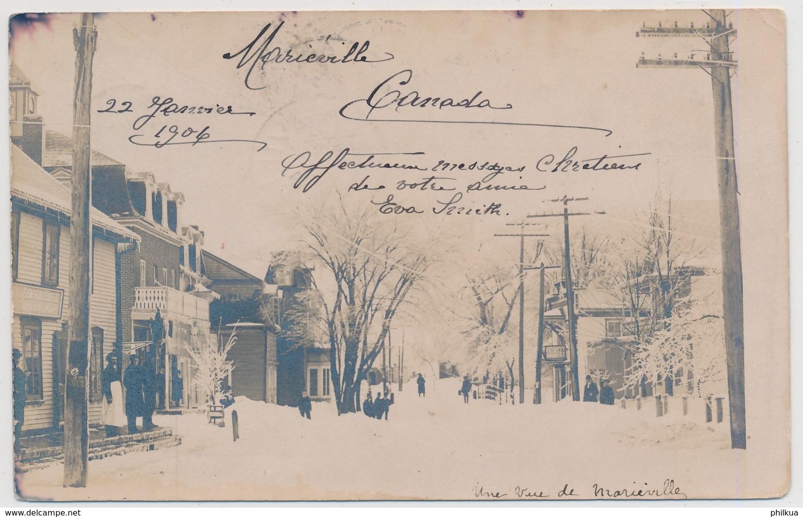 1906 - Marieville - Canada - Gelaufen Nach  Bab El Oued - Algerie - Autres & Non Classés