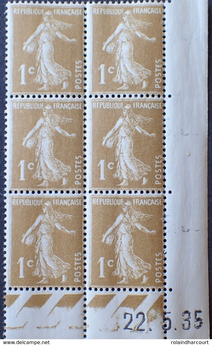 R1615/126 - 1935 - TYPE SEMEUSE - BLOC N°277A CdF TIMBRES NEUFS** - 1930-1939