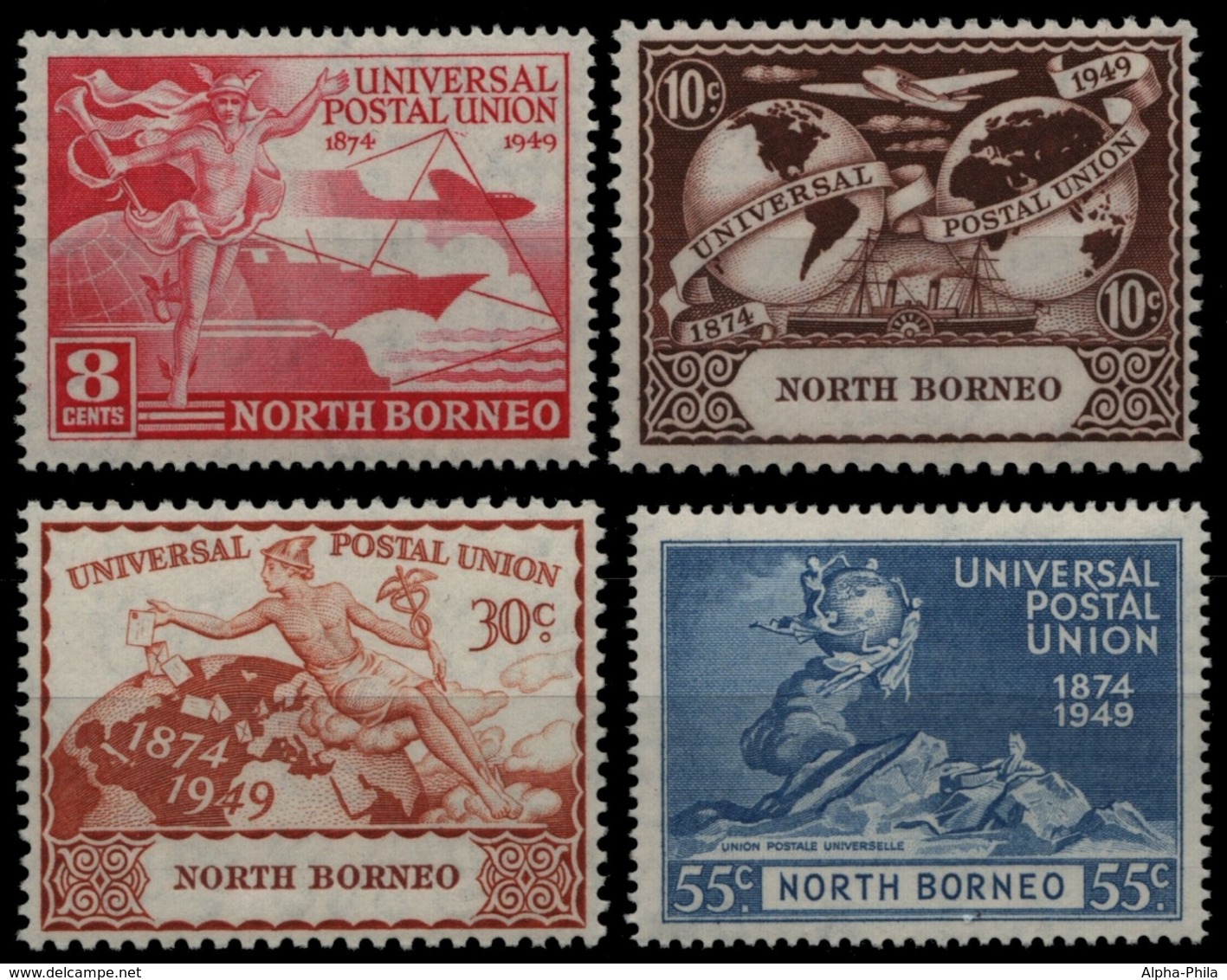 Nordborneo 1949 - Mi-Nr. 273-276 * - MH - UPU - North Borneo (...-1963)