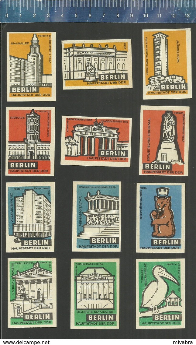 BERLIN BERLIJN  ( 2nd Serie - 1961 ) DDR Matchbox Labels - Boites D'allumettes - Etiquettes