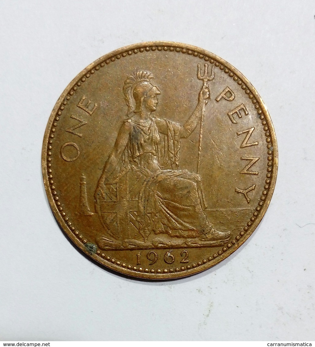 GREAT BRITAIN / GRAN BRETAGNA - One Penny ( 1962 ) Elizabeth II - D. 1 Penny