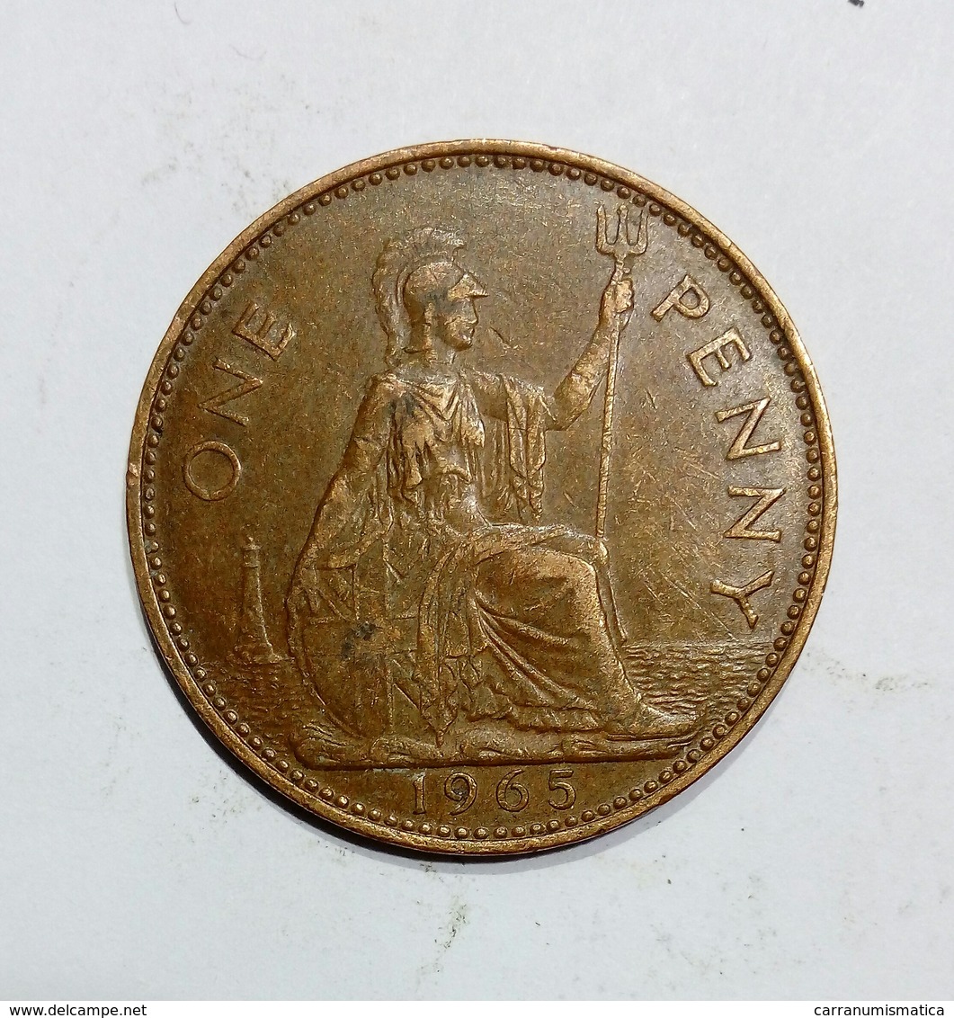 GREAT BRITAIN / GRAN BRETAGNA - One Penny ( 1965 ) Elizabeth II - D. 1 Penny