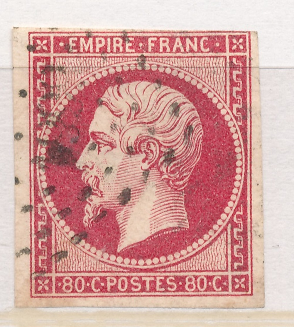 N°17 NUANCE ET OBLITERATION. - 1853-1860 Napoléon III