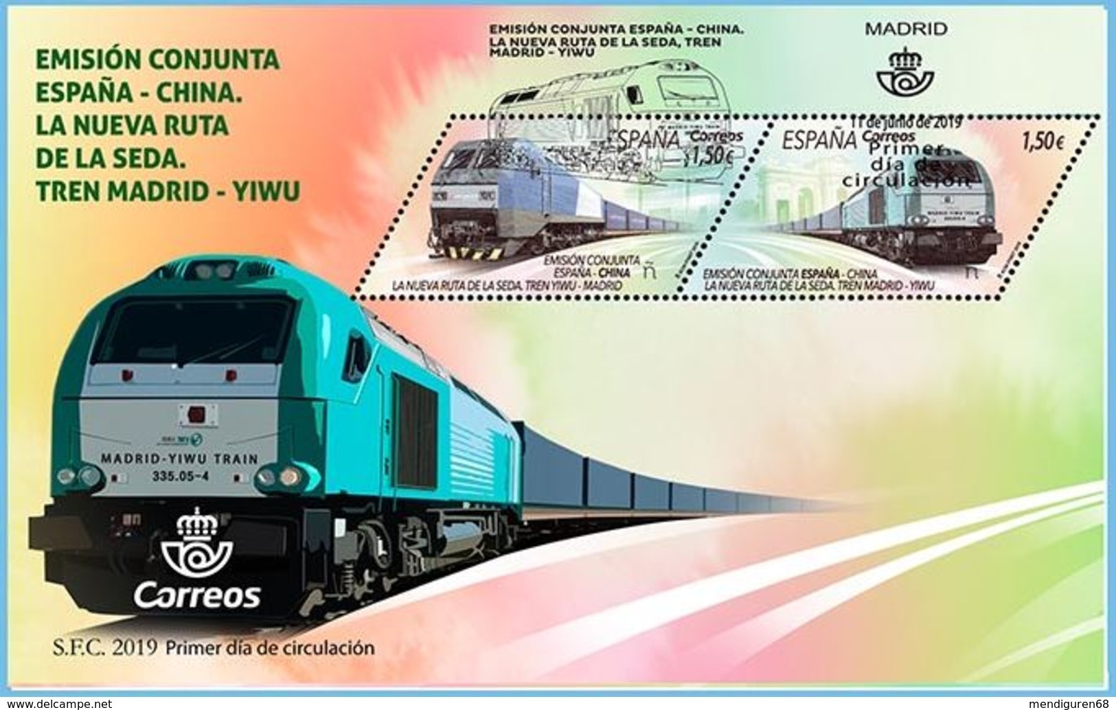 ESPAGNE SPANIEN SPAIN ESPAÑA 2019 NEW SILK ROUTE CHINA-NUEVA RUTA DE LA SEDA SET 2V FDC ED 5322-3 YV 5063-4 MI 5359-60 - Briefe U. Dokumente