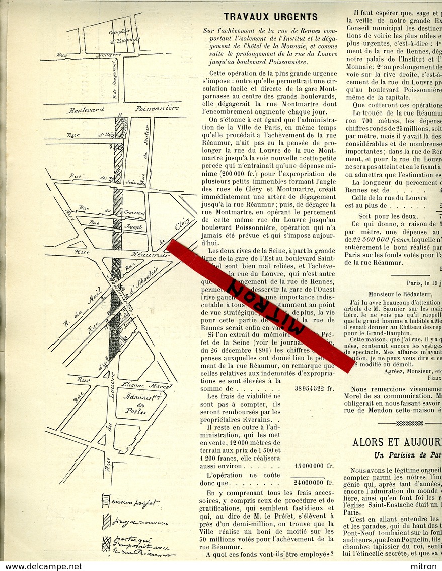 LE PARISIEN De PARIS No 3 Du 24 Janvier 1897. 16 Pages Dim: 25X33. Médecins De Nuit, Les Halles Centrales - Journaux Anciens - Avant 1800