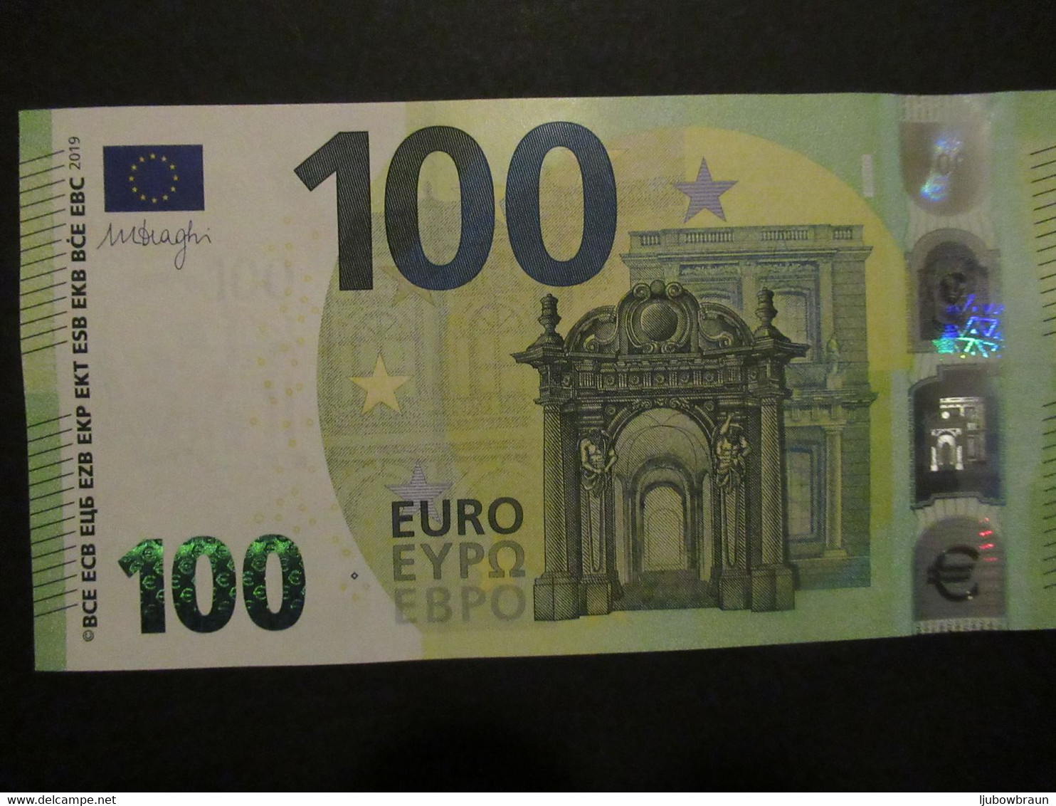 100 Euro-Schein RB(R004, R007, R008, R011)) Draghi Unc. Preiß Für 1x - 100 Euro