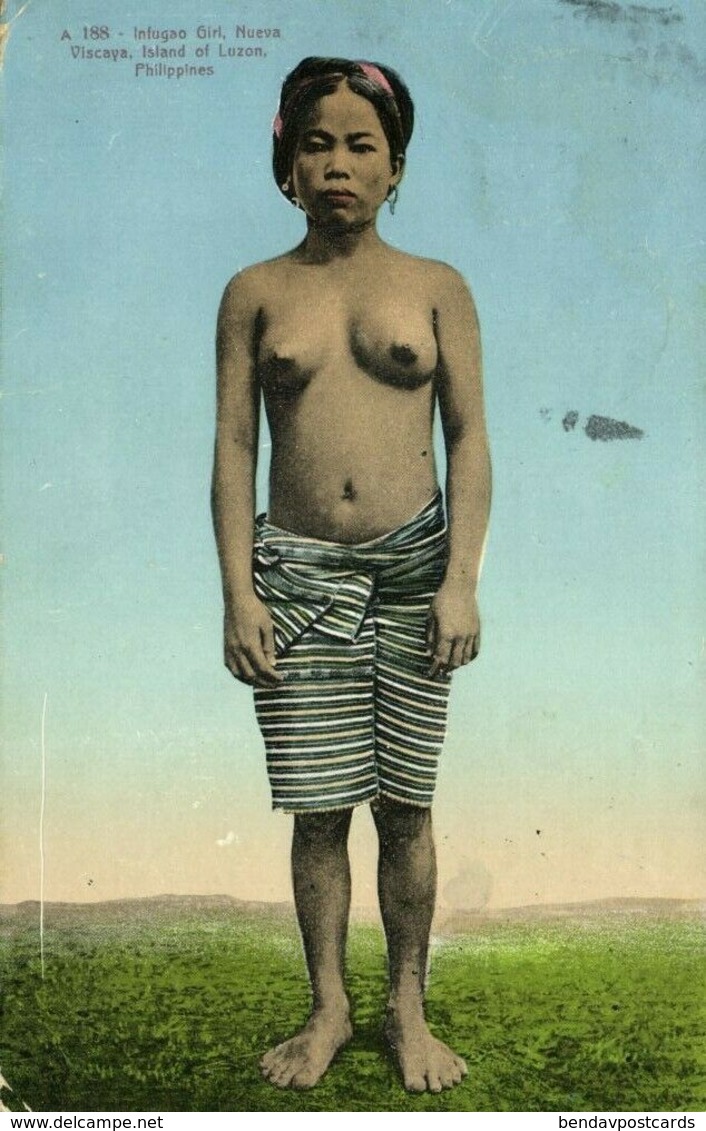 Philippines, Luzon, Nueva Viscaya, Nude Infugao Woman (1910s) Postcard - Philippines