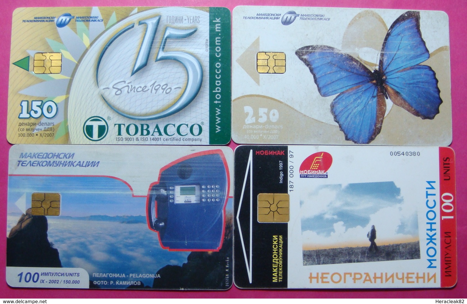 Macedonia Lot Of 4 CHIP Phone Cards - Macédoine Du Nord