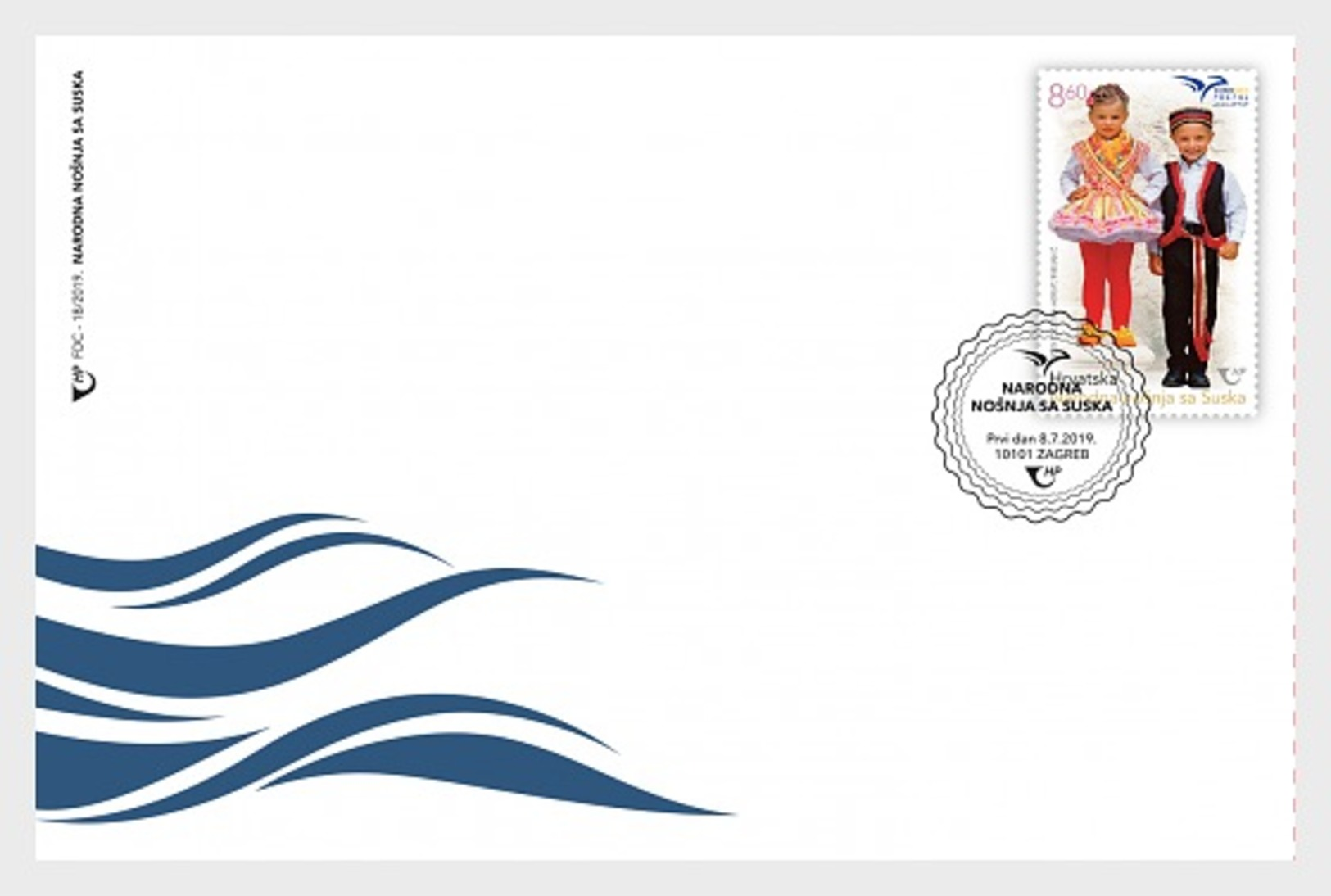 H01 Croatia 2019 Pumed - Mediterranean Folk Costumes FDC - Croatie