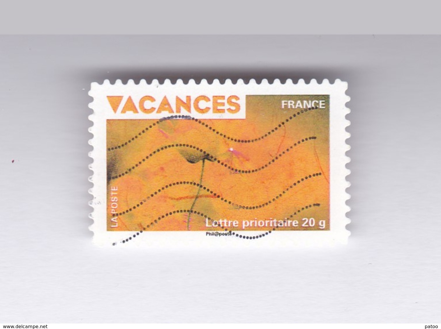 TIMBRE AUTO-ADHESIF OBLITERE N°  322 /  VARIETE  ?  /COULEURS ORANGEES (cf Scan ) - Gebraucht