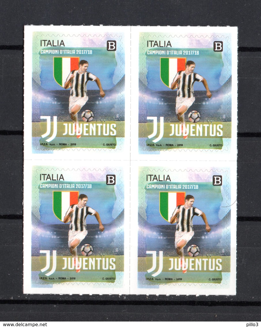 ITALIA :  QUARTINA   Juventus Campione 2017/18   MNH**  Del   28.07.2014 - 2011-20: Neufs