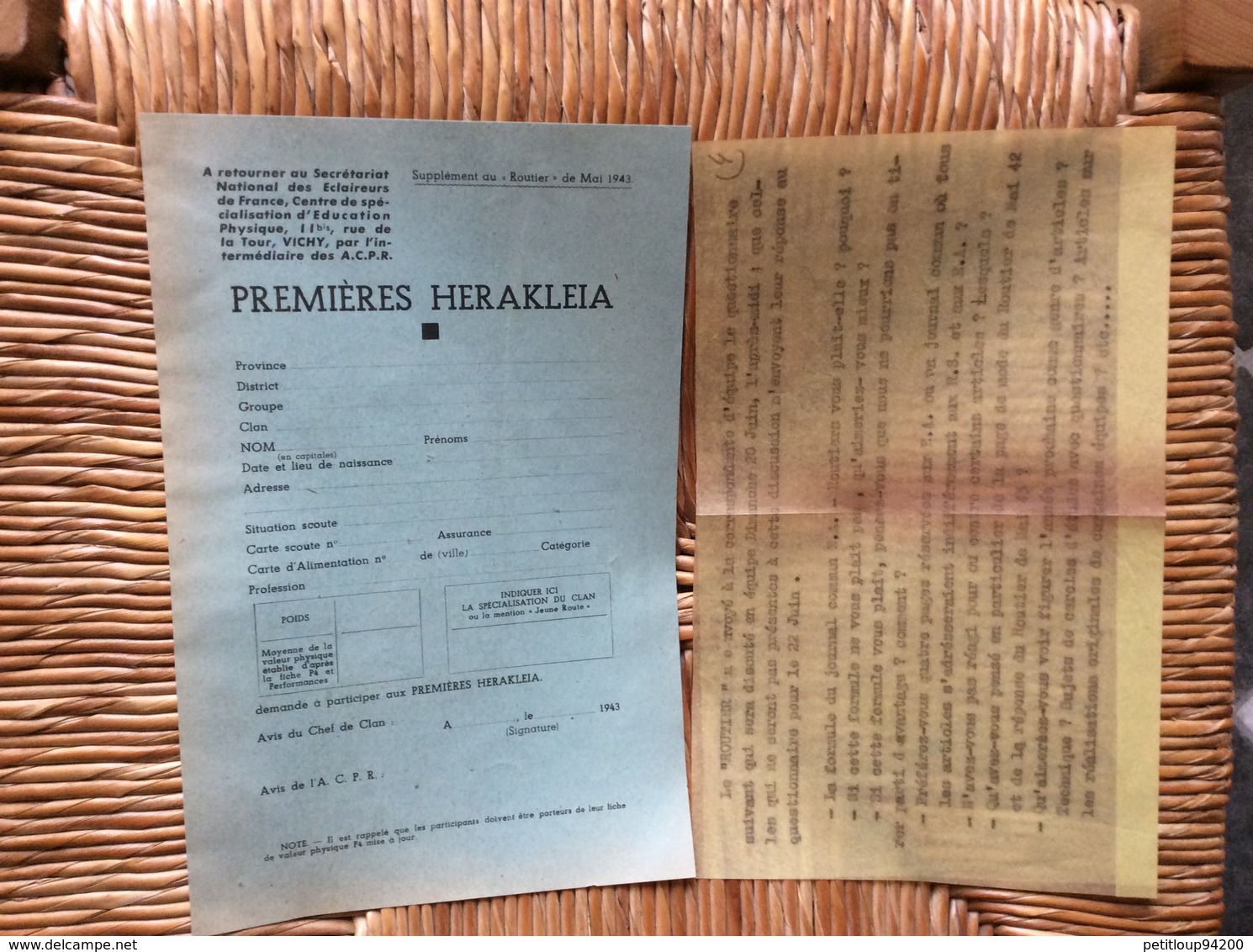 LE ROUTIER Organe Mensuel des Clans de Routiers ÉCLAIREURS DE FRANCE et ECLAIREUSES AÎNÉES Scoutisme No 162 Mai 1943