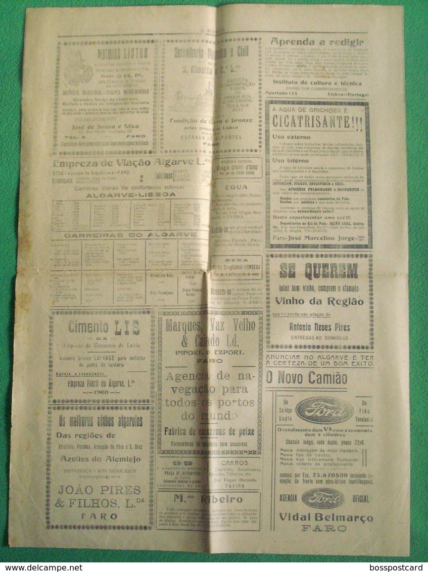 Faro - Jornal "O Algarve" Nº 1435 De 29 De Setembro De 1935 - Imprensa - Informaciones Generales