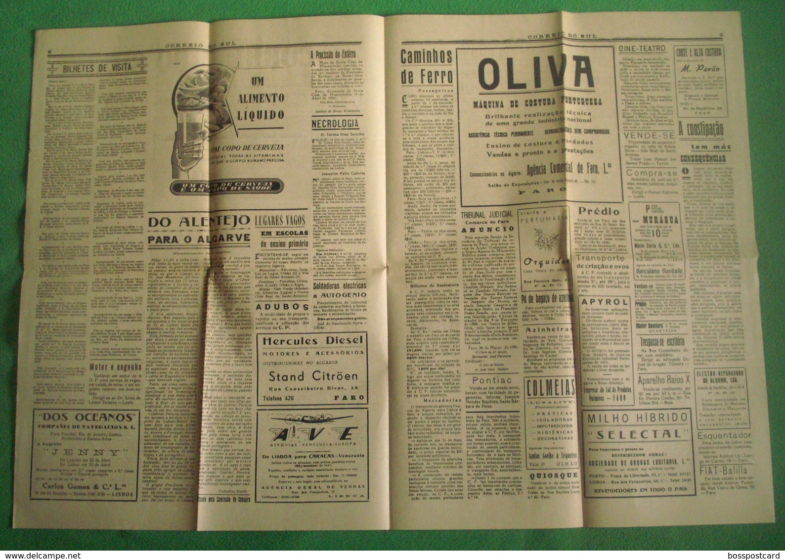 Faro - Jornal "Correio Do Sul" Nº 1691 De 6 De Abril De 1950 - Imprensa - Informaciones Generales