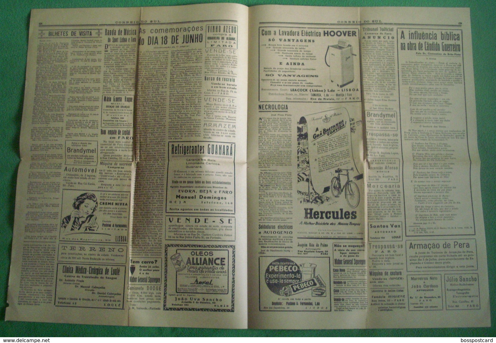 Faro - Jornal "Correio Do Sul" Nº 1753 De 21 De Junho De 1951 - Imprensa - Algemene Informatie