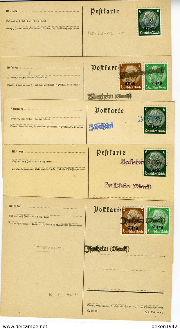 ELSASS ALSACE  27 POSTKARTEN Mit NOTSTEMPEL    PK1225 - Besetzungen 1938-45