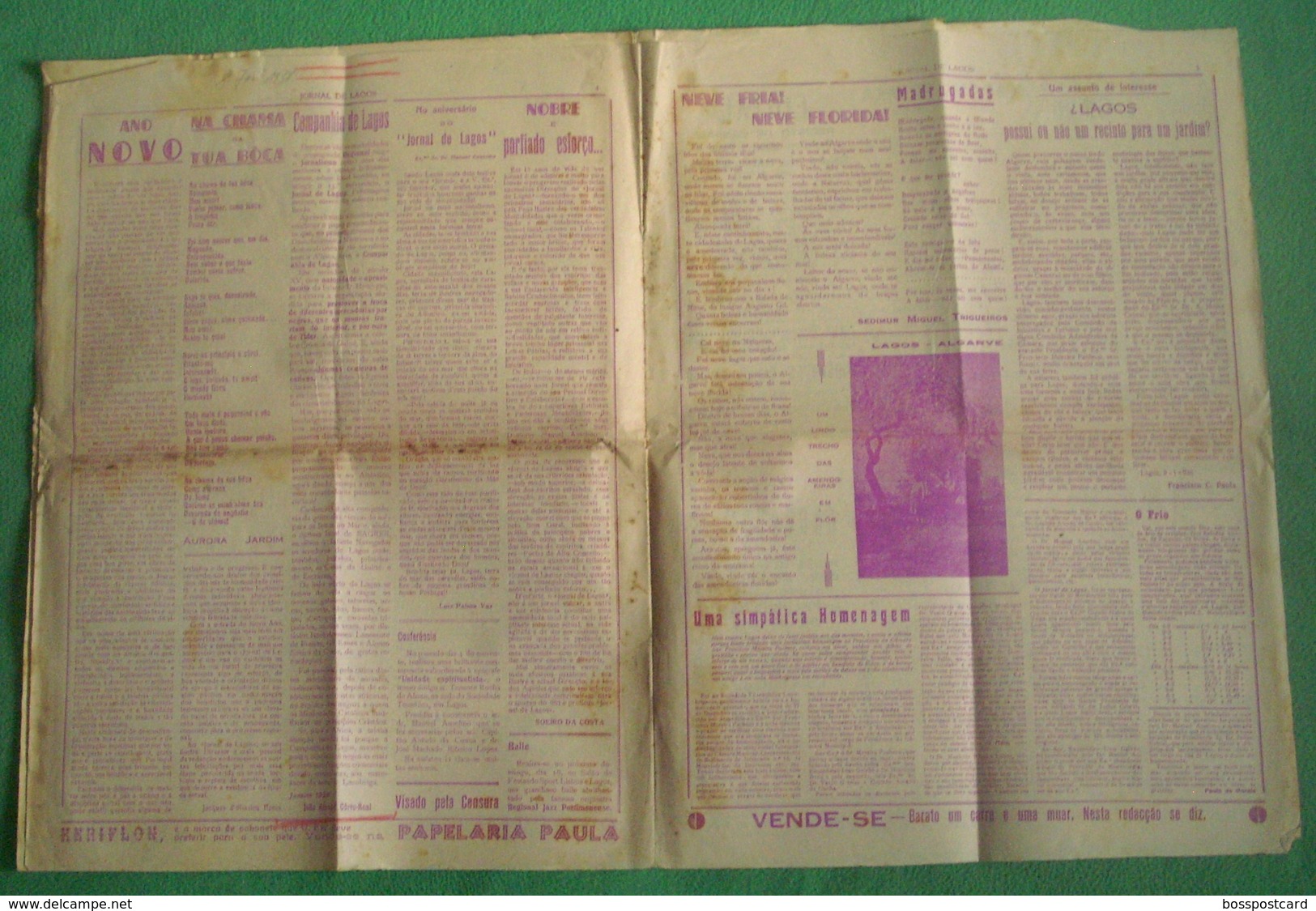 Lagos - "Jornal De Lagos" Nº 510 De 8 De Janeiro De 1933 - Imprensa. Faro. - Allgemeine Literatur