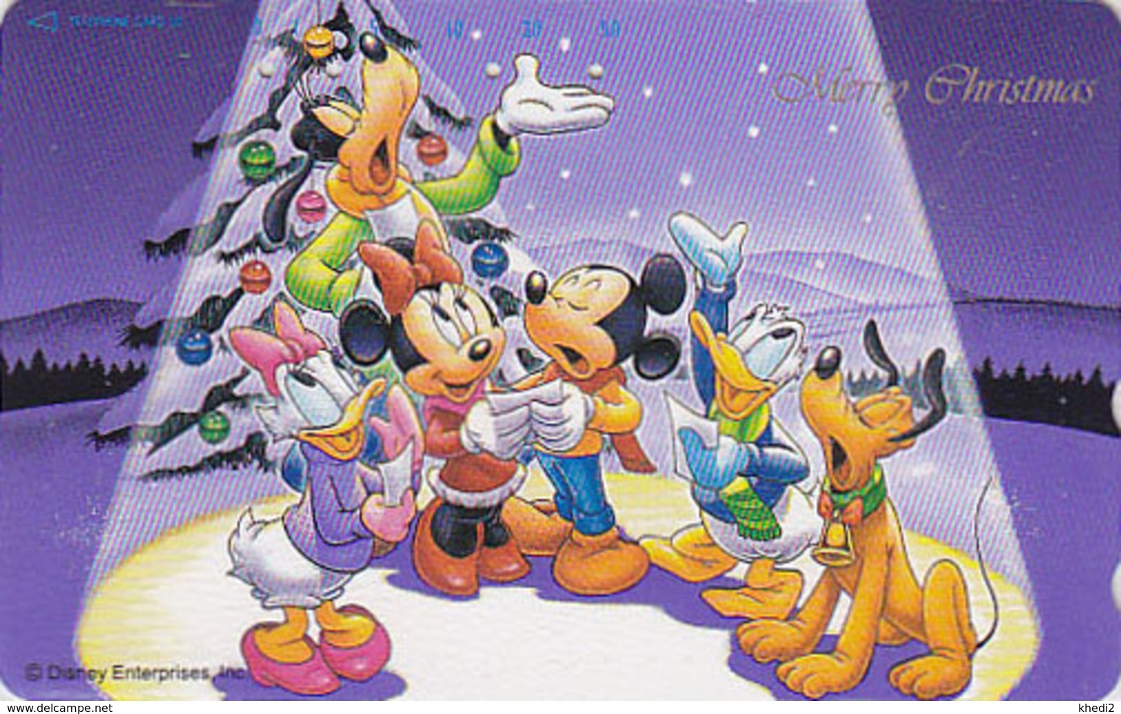 Télécarte Japon / 110-180835 - DISNEY Série NOEL 15/25 - CHRISTMAS Series MICKEY MINNIE Japan Phonecard - NAVIDAD  Sapin - Disney