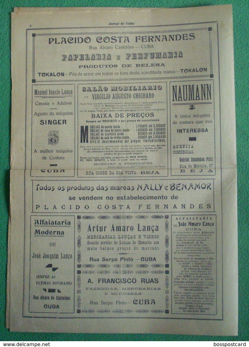 Cuba - "Jornal De Cuba" Nº 25 De 2 De Dezembro De 1934 - Imprensa. Beja. Portugal. - Informaciones Generales