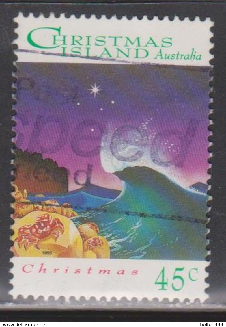 CHRISTMAS ISLAND Scott # 355 Used - Crabs & Wave On Beach - Christmas Island