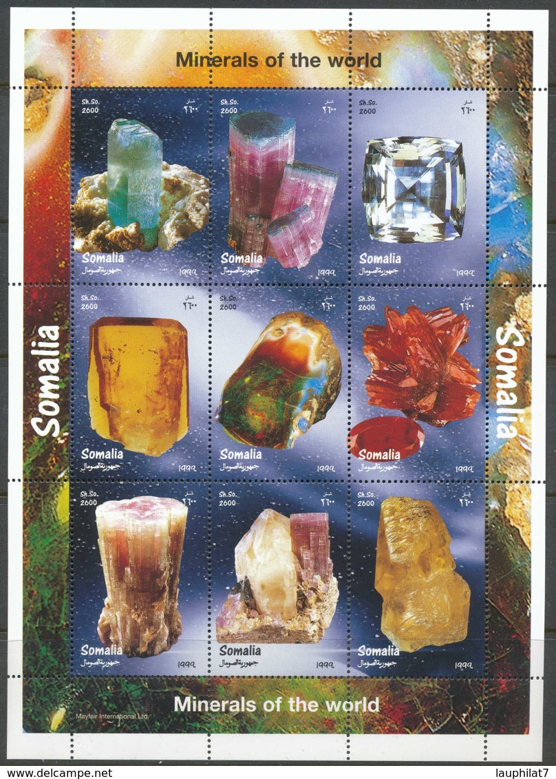 NN - [39802]TB//**/Mnh-NN - Somalie 1999 - Minerals Of The World, Le Bloc, Minéraux Du Monde, Dont Diamant, SNC - Mineralien