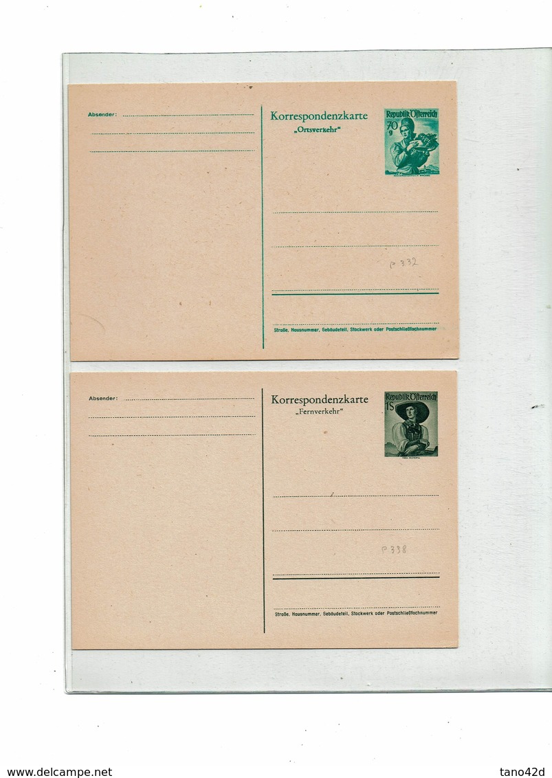 FAL14 - AUTRICHE SERIE DE 4 CARTES POSTALES NEUVES  MICHEL P 337 / 340 - Sonstige & Ohne Zuordnung