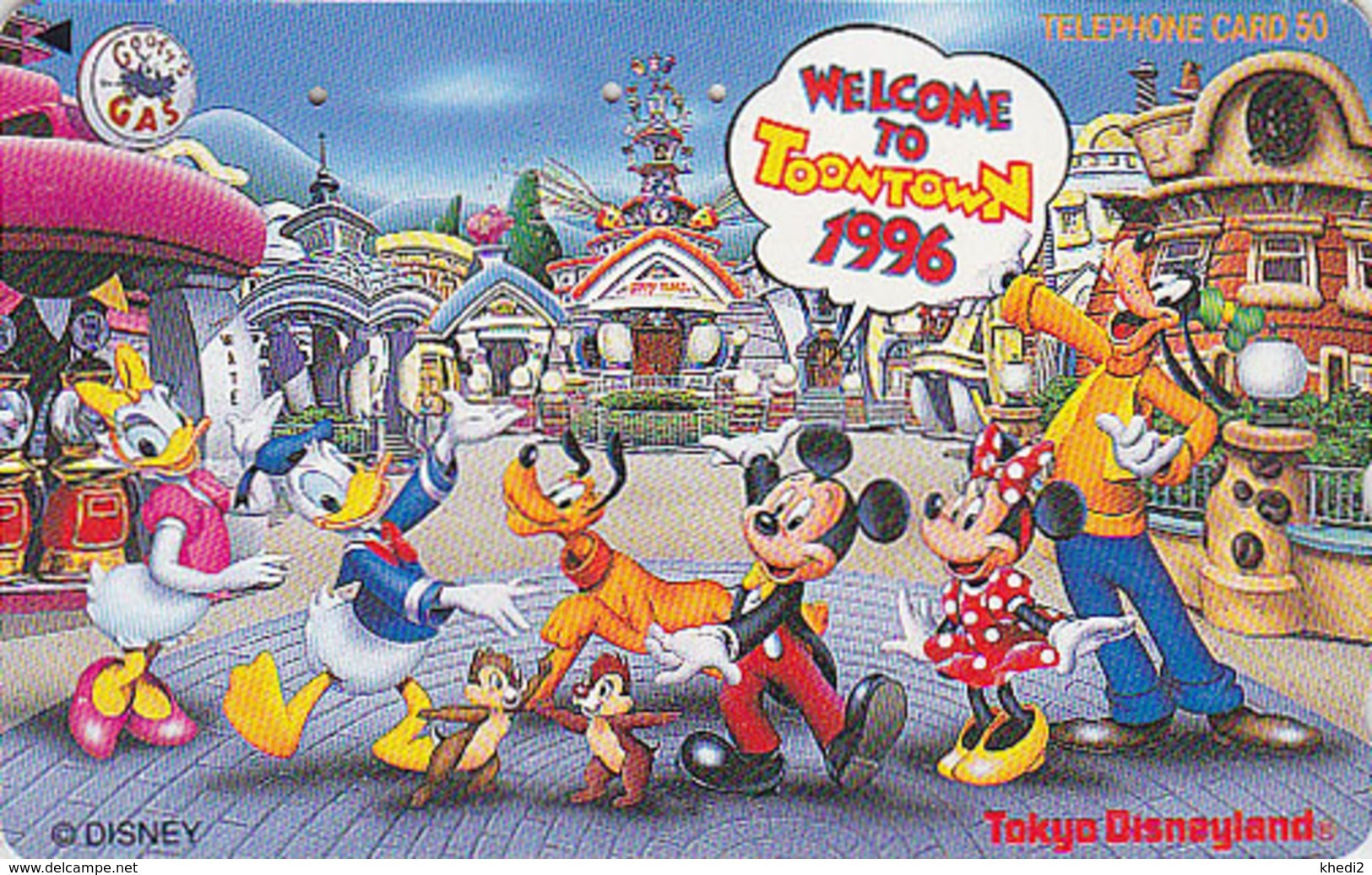 Télécarte JAPON / 110-175385 - DISNEY - Série TOONTOWN - JAPAN Free Phonecard Telefonkarte - Amusement Park ATT - Disney