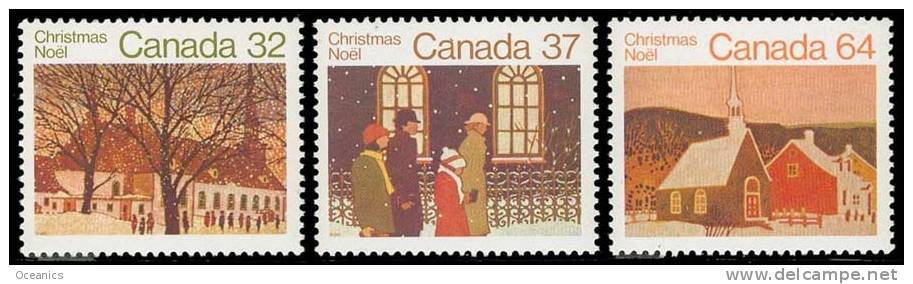 Canada (Scott No.1004-06 -  Noël / 1984/  Christmass) [**] Serie De 3 / Set Of 3 - Neufs