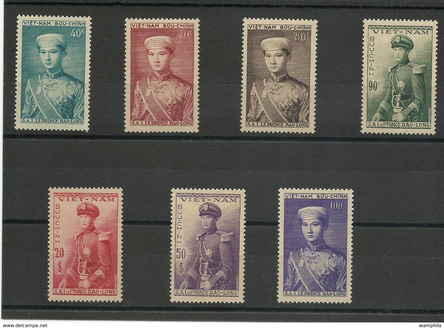 Vietnam 1954 N° 22 à 28 Neufs** MNH Prince Bao Long, Cote YT 37€ - Vietnam